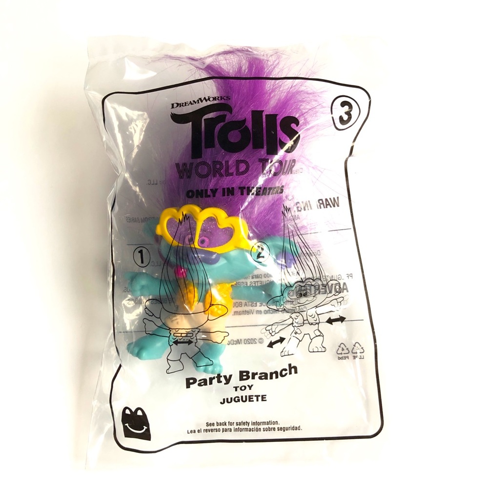 3/$15 NEW TROLLS Toy Juguete Party Branch #3 Toy ~5”